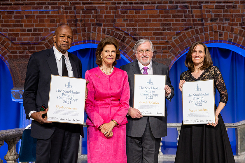 Elijah Anderson, H.M. Queen Silvia, Francis T. Cullen and Cheryl Jonson (on behalf of Peggy C. Giordano)